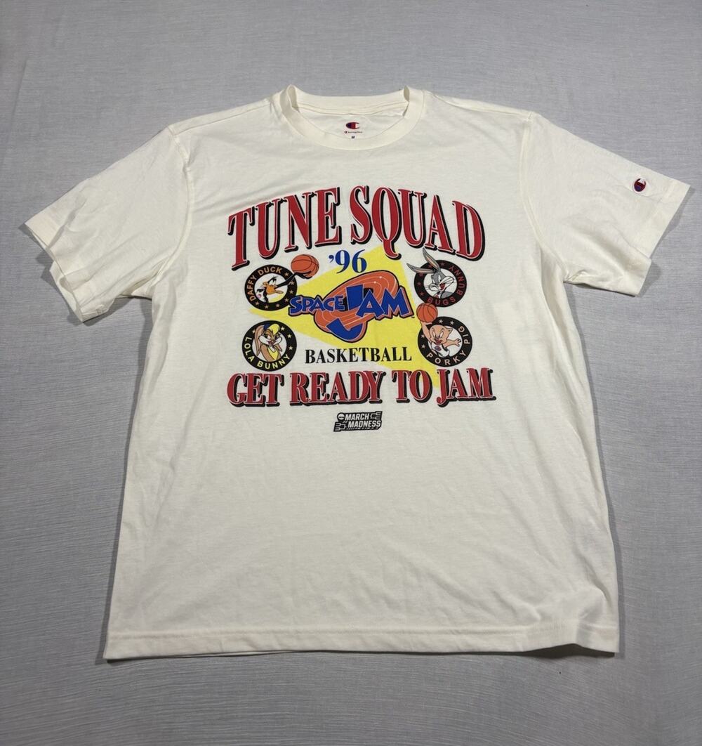 NWT Champion Space Jam Tune Squad 96 Looney Tunes T Shirt Mens M Basketball